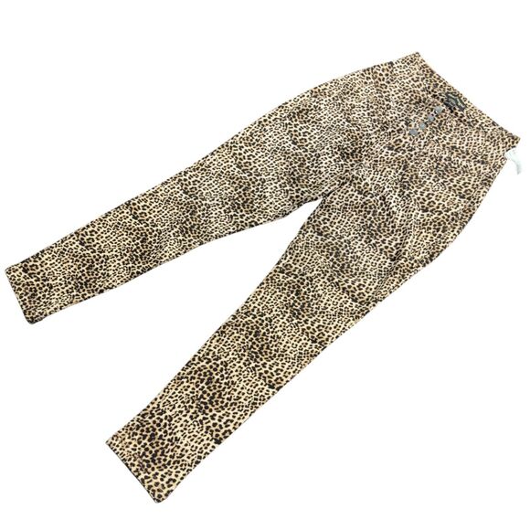 Like an Angel Skinny Jeans Women's 1X Brown Black Denim Leopard Print Stretch - Picture 2 of 7